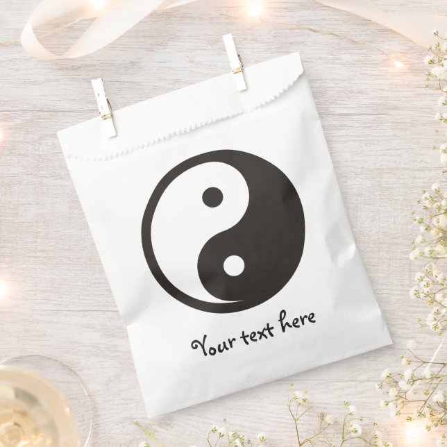 Bolsa De Papel Símbolo Yin Yang - diseño de tatuajes sólidos (Cortado)
