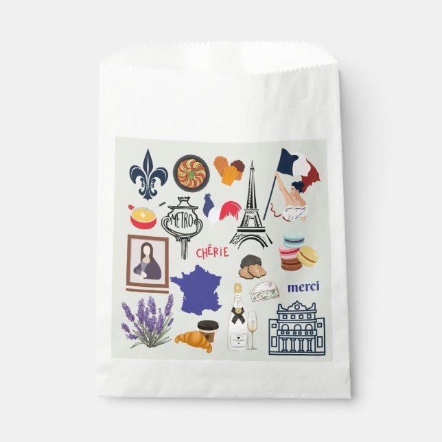 Bolsa De Papel Símbolos de Francia (Anverso)