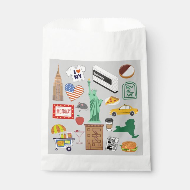 Bolsa De Papel Símbolos de Nueva York (Anverso)
