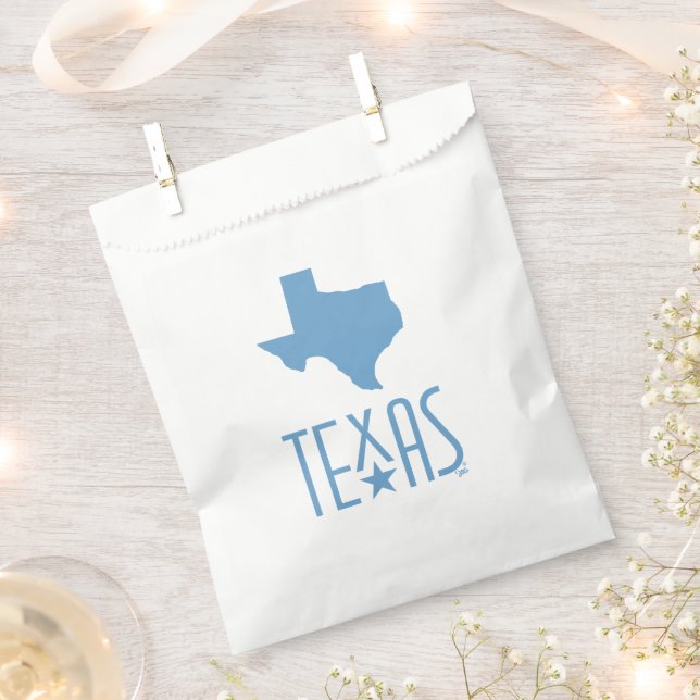 Bolsa De Papel Símbolos de Texas, estado de Texas, azul (Cortado)