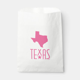 Bolsa De Papel Símbolos de Texas, estado de Texas, rosa