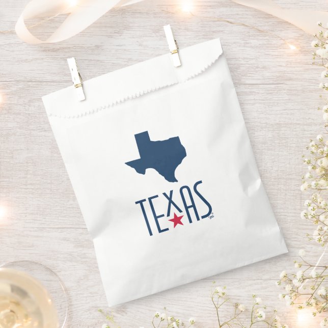 Bolsa De Papel Símbolos de Texas, Texas, azul marino (Cortado)