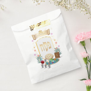 Bolsa De Papel Símbolos kosher de Seder Pesach del Passover