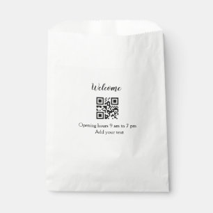 Bolsa De Papel Simple apertura de bienvenida código de barras QR