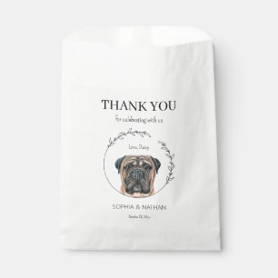 Bolsa De Papel Simple Boda de Bullmastiff Gracias Por Favor Bag