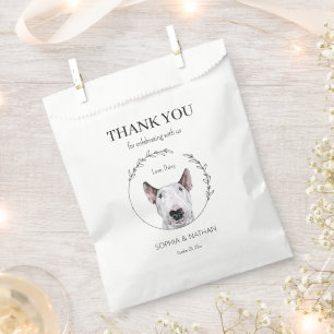 Bolsa De Papel Simple Boda de Perro de Toro Terrie Gracias Bag