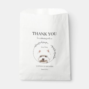Bolsa De Papel Simple Boda Westie Gracias Favor Bag