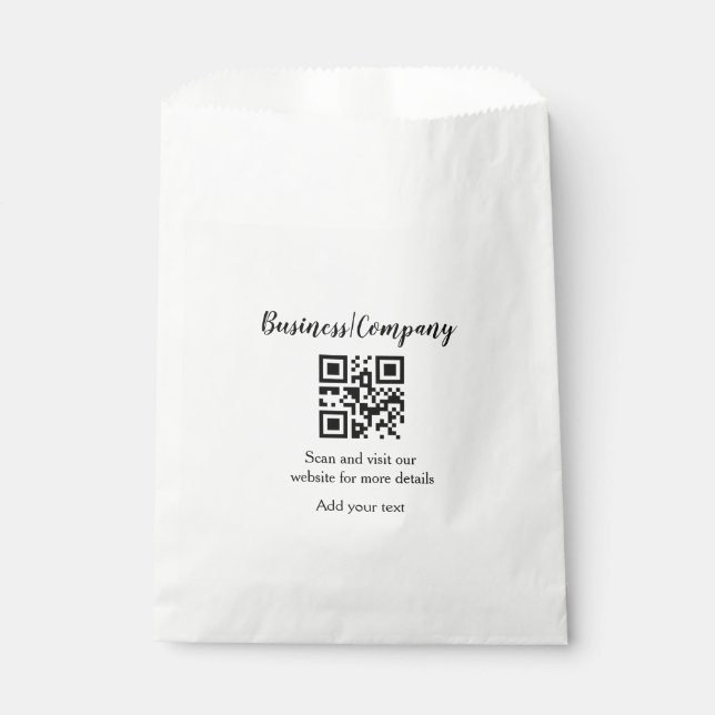 Bolsa De Papel Simple business company website barcode QR add nam (Anverso)