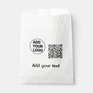 Bolsa De Papel Simple código qr minimal agregar logo escanear nom