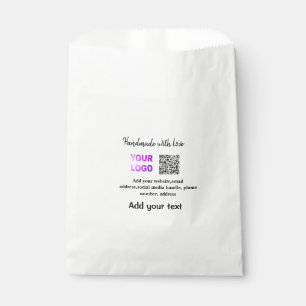 Bolsa De Papel Simple código qr minimalista agregar logo escanear