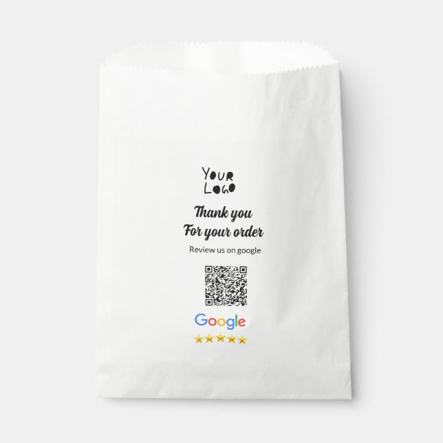 Bolsa De Papel Simple código qr minimalista agregar logo escanear (Anverso)