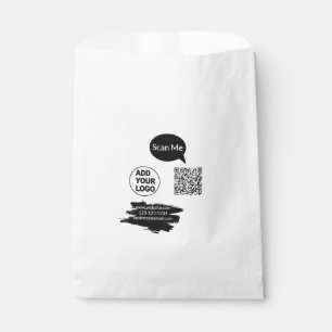 Bolsa De Papel Simple código qr minimalista agregar logotipo esca