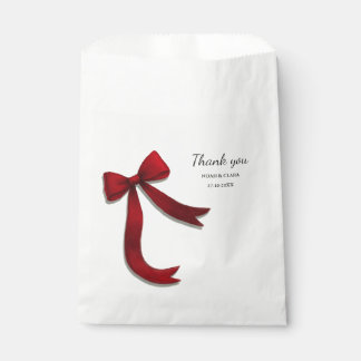 Bolsa De Papel Simple Elegant Minimalist Red Bow