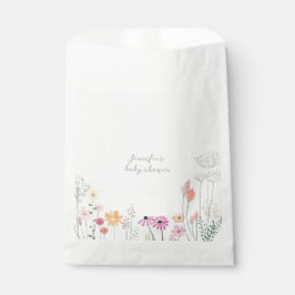Bolsa De Papel Simple Elegant Wildflower Baby Shower