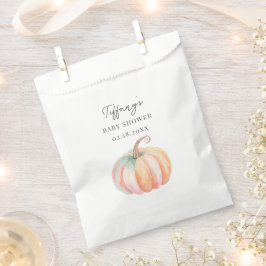 Bolsa De Papel Simple Elegante Pequeña Calabaza Cae Baby Shower
