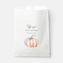 Bolsa De Papel Simple Elegante Pequeña Calabaza Cae Baby Shower