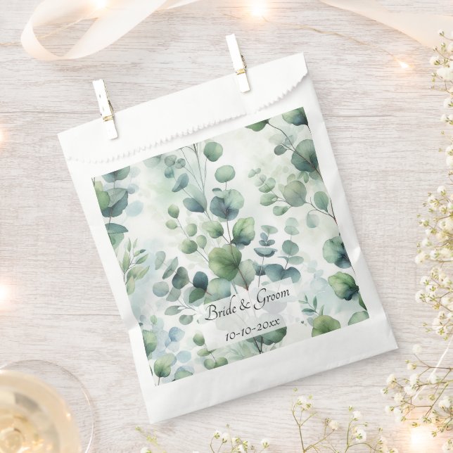 Bolsa De Papel Simple Eucalyptus Lace Wedding (Cortado)