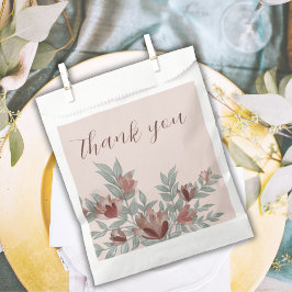 Bolsa De Papel Simple Foliage Terracotta Wedding Favor