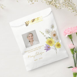 Bolsa De Papel Simple Foto de Flor Silvestre Funeral Semilla