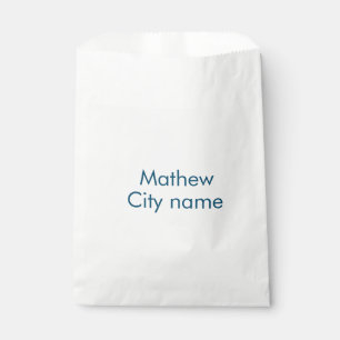 Bolsa De Papel simple letra inicial monograma añada su nombre