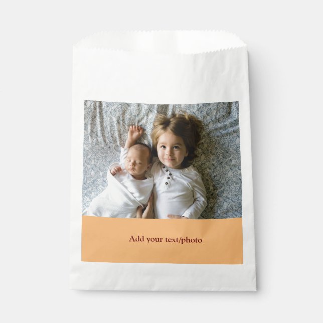 Bolsa De Papel simple mínima AÑADIR TUS NAVIDADES DE TEXTO DE FOT (Anverso)