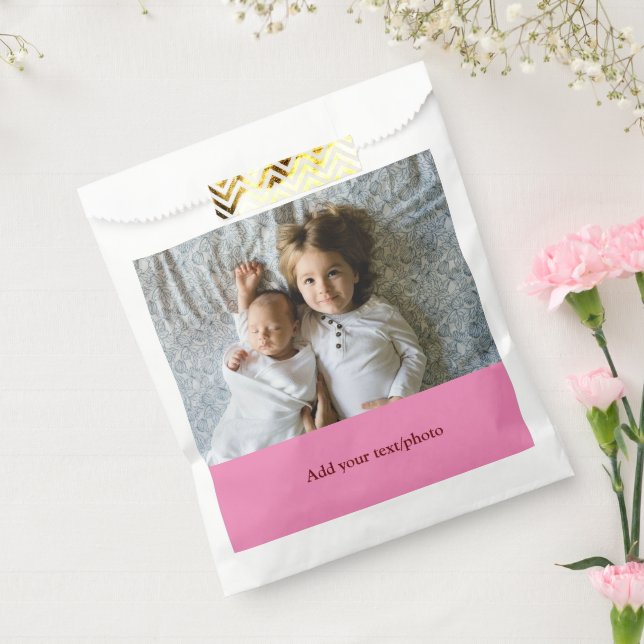 Bolsa De Papel simple minimal AGREGA TU FOTO TEXTO NAVIDAD F (Sellado)