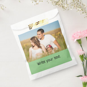 Bolsa De Papel simple mínimo añadir tus navidades de fotos de tex