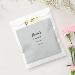 Bolsa De Papel simple mínimo blanco clásico edi bat mitzvah