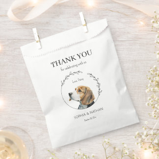 Bolsa De Papel Simple Perro Beagle Boda Gracias Bag