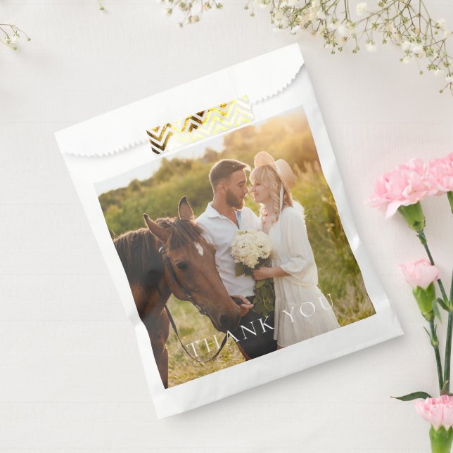 Bolsa De Papel Simple Photo Gracias Por Favor (Sellado)