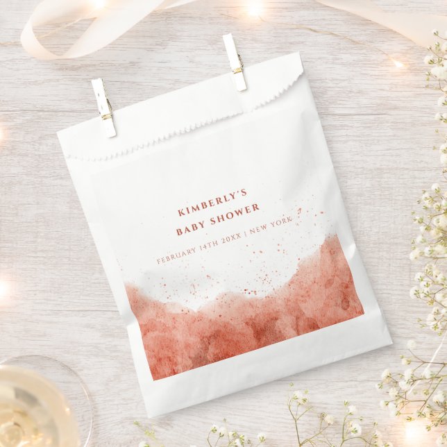 Bolsa De Papel Simple Terracotta Boho Desert Baby Shower (Cortado)