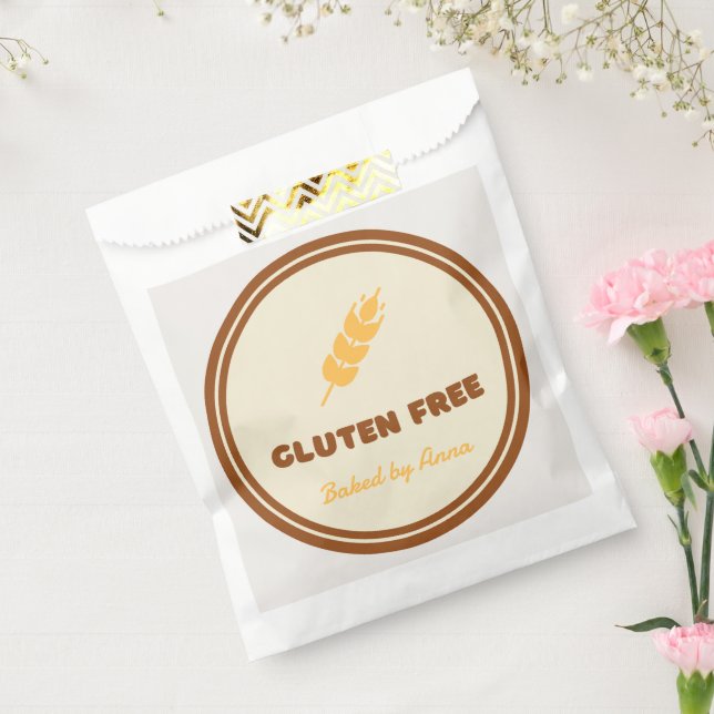 Bolsa De Papel Sin Gluten Simple Personalizado  (Sellado)