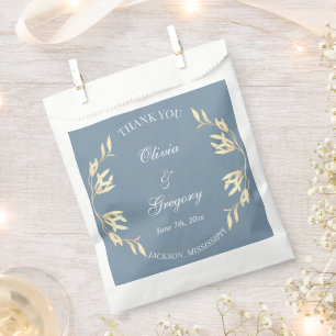 Bolsa De Papel Sinfonía floral eterna en Boda azul
