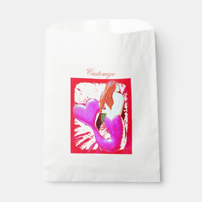 Bolsa De Papel sirena de cola roja Thunder_Cove (Anverso)