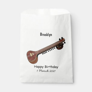 Bolsa De Papel Sitar personalizado ilustracion