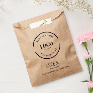 Bolsa De Papel Sitio web de logotipo personalizado, identificador