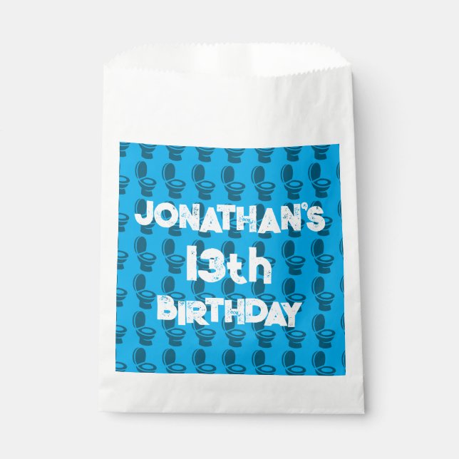 Bolsa De Papel Skibidi Toilet Birthday Party (Anverso)