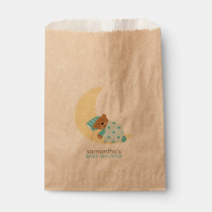 Bolsa De Papel Sleeping Teddy Bear Baby Shower