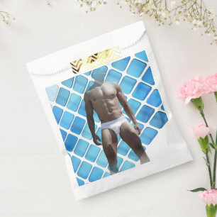 Bolsa De Papel SlipperyJoe hombre muscular seis empates abs macho