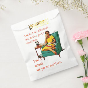Bolsa De Papel SlipperyJoe socializando bebiendo fiesta vintage m