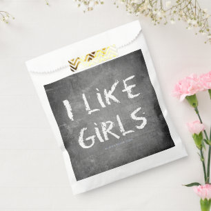 Bolsa De Papel SlipperyJoe's Me gustan las chicas tiza sucia piza