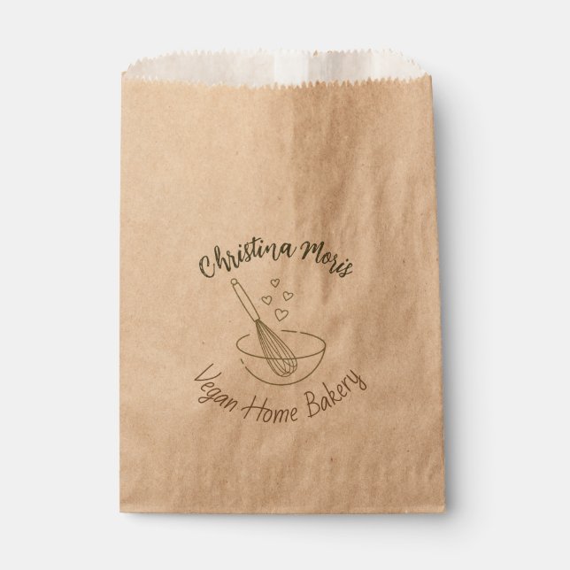 Bolsa De Papel Small Vegan Home Bakery (Anverso)
