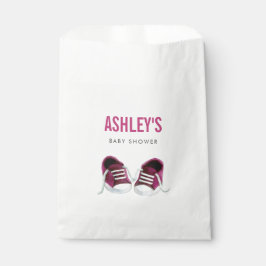 Bolsa De Papel Sneakers Rosado Baby Shower Favor Bag Treacks