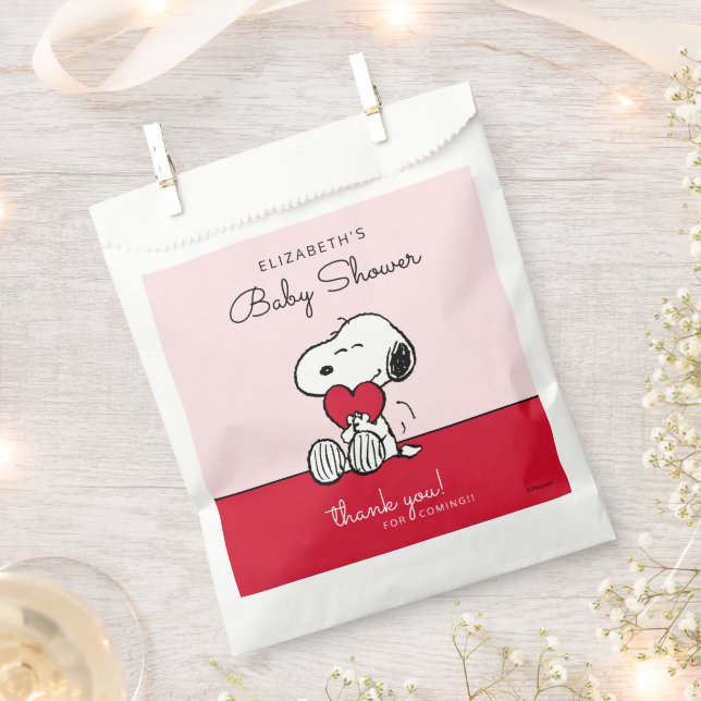 Bolsa De Papel Snoopy | Little Sweetheart Baby Shower Favor Bag (Cortado)