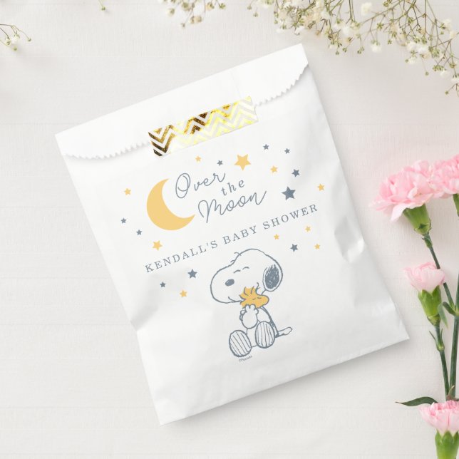 Bolsa De Papel Snoopy & Woodstock | Over the Moon Baby Shower (Sellado)