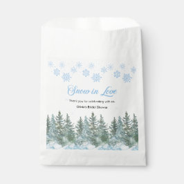 Bolsa De Papel Snow in Love Snowflakes Bridal Shower Thank You 