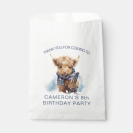 Bolsa De Papel Snowboarding personalizada Highland Cow