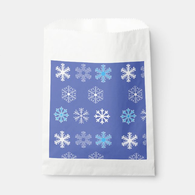 Bolsa De Papel Snowflake por la noche (Anverso)