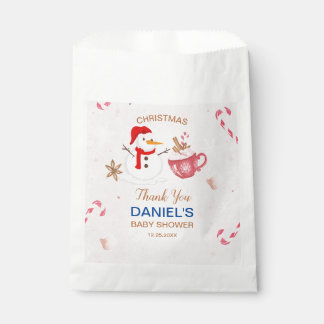 Bolsa De Papel Snowman Baby Shower Gracias Por Favorecer La Bolsa