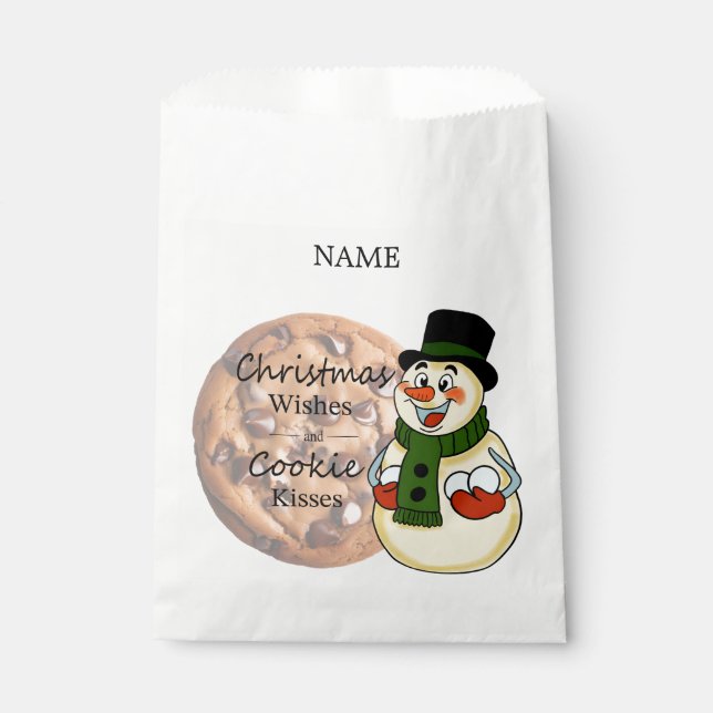Bolsa De Papel Snowman Cookie Sleeve (Anverso)